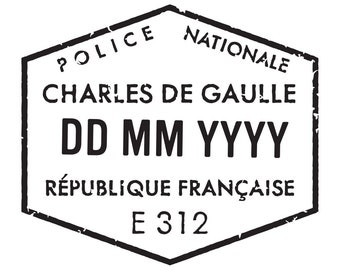 France - Passport Stamp Decal