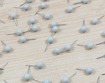 Map Push Pins: Light Gray - Matte Finish