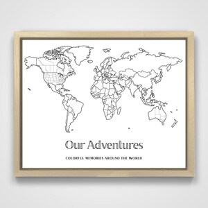 Create Your Own World Map - Coloring Map Kit - Fun Craft for Kids and ...