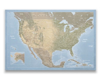 USA Map Poster - Natural Earth