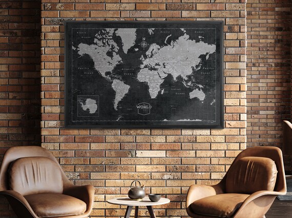 Black Push Pin Board