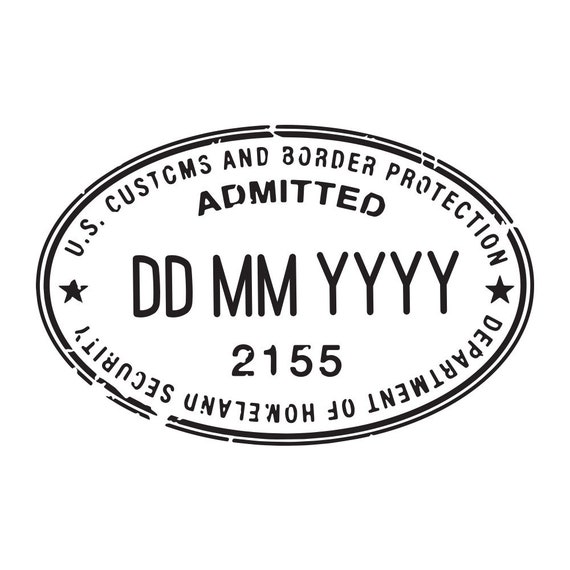 United States of America Passport Stamp Decal Etsy