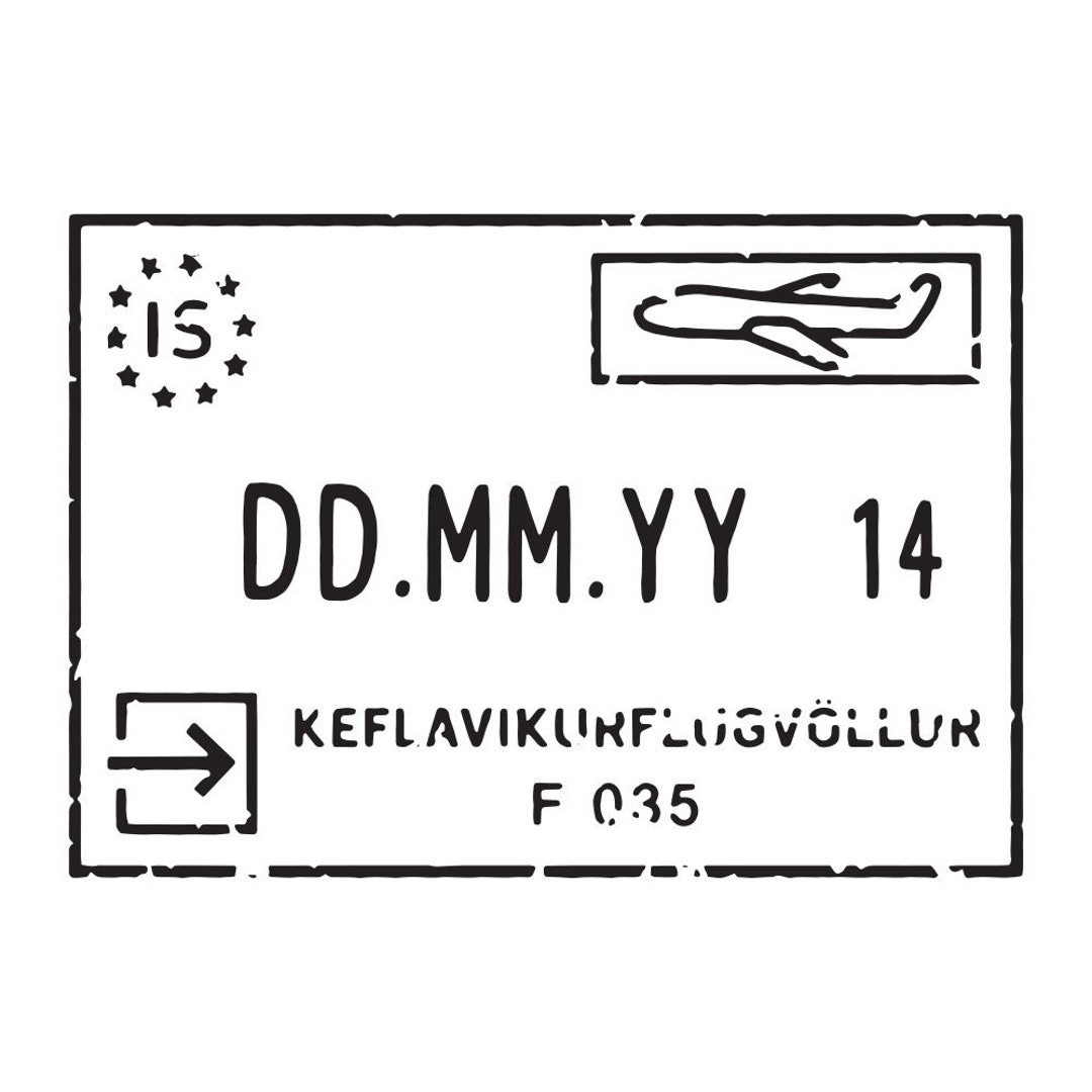 Iceland Passport Stamp Decal Etsy