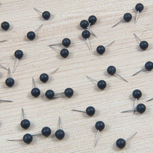 Map Push Pins: Midnight Black - Matte Finish