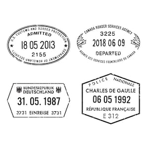 Passport Stamp Wall Decals image 7