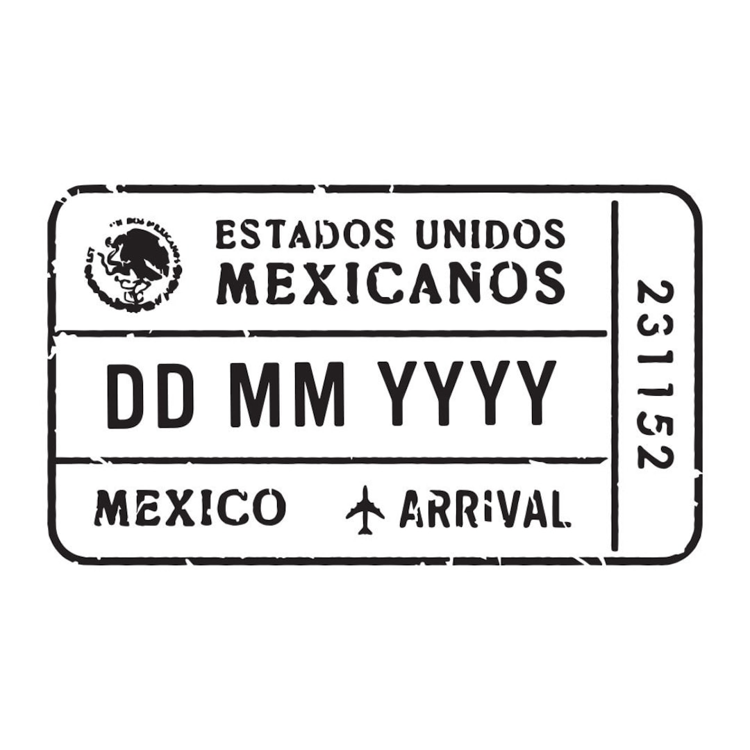 Mexico Passport Stamp Decal Etsy