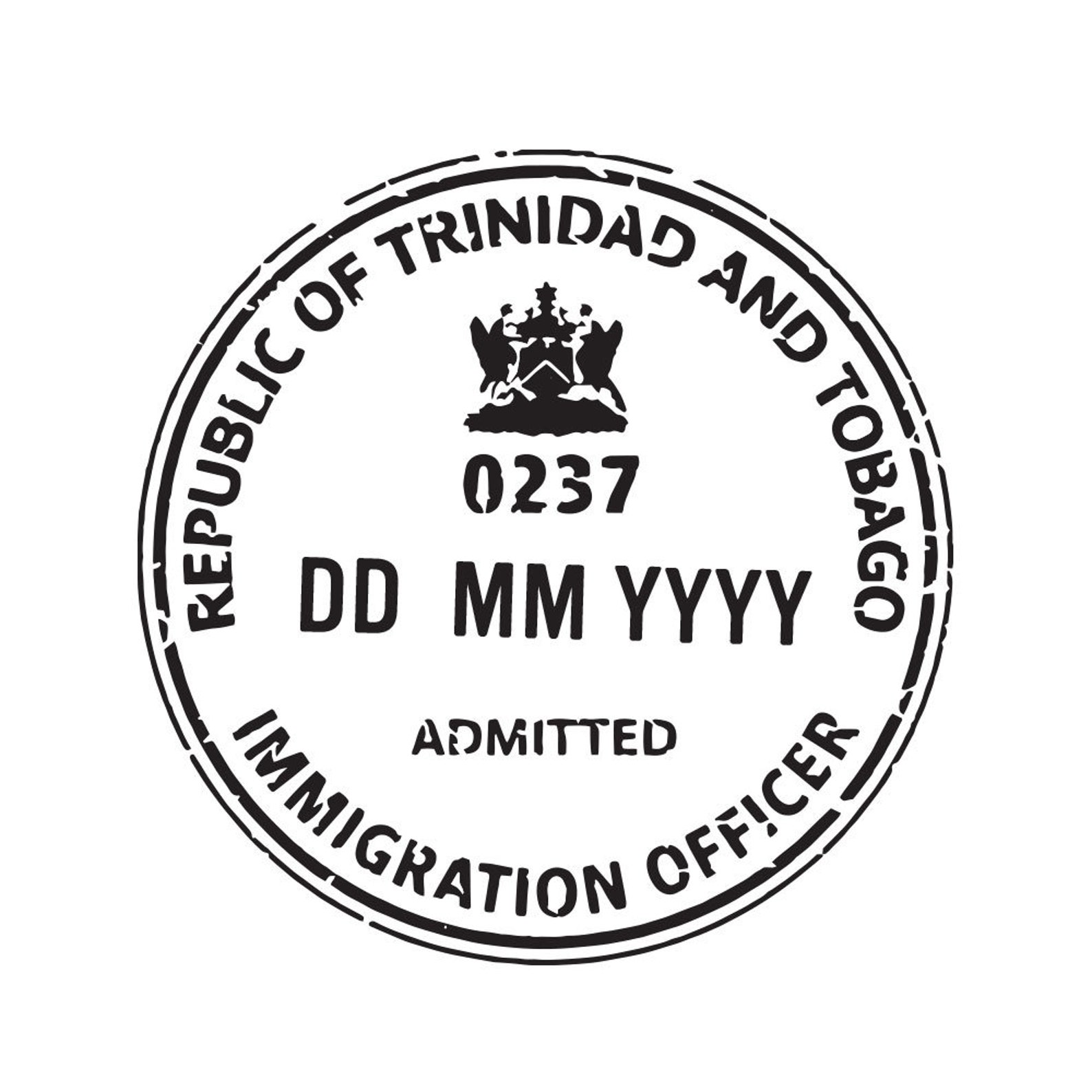 Trinidad And Tobago Passport Stamp Decal Etsy trinidad-and-tobago-passport-stamp-decal-etsy