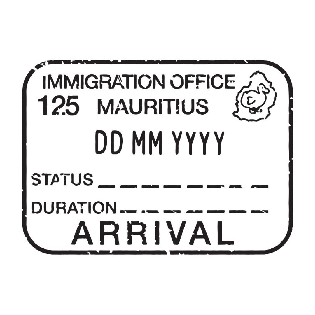 Mauritius Passport Stamp Decal Etsy