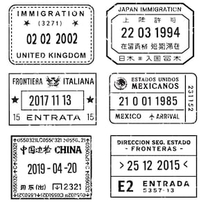 Passport Stamp Wall Decals image 6