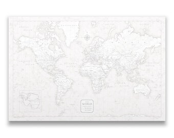 Push Pin World Map - Classic Marble