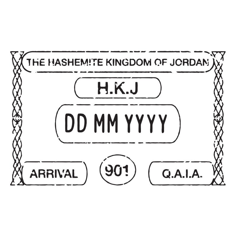 Jordan Passport Stamp Decal Etsy