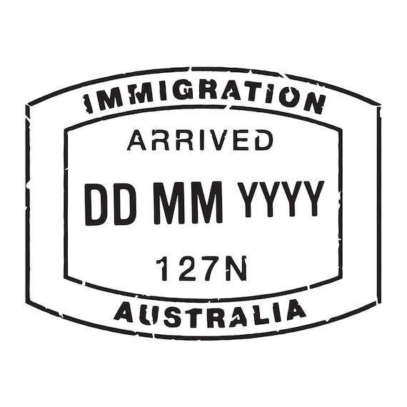 Australia Passport Stamp Decal Etsy