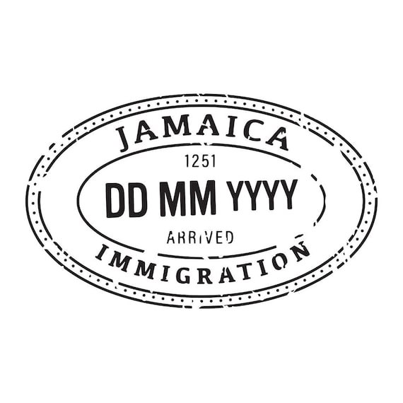 Jamaica Passport Stamp Decal Etsy
