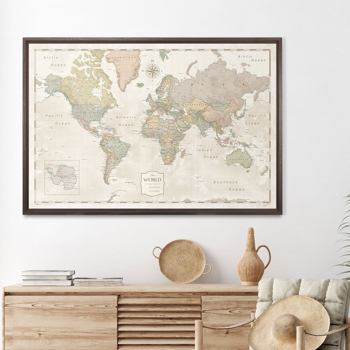 World Push Pin Travel Map from Etsy