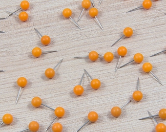 Map Push Pins: Soft Orange - Matte Finish