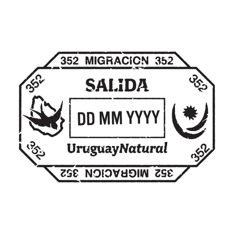Uruguay Passport Stamp Decal image 1