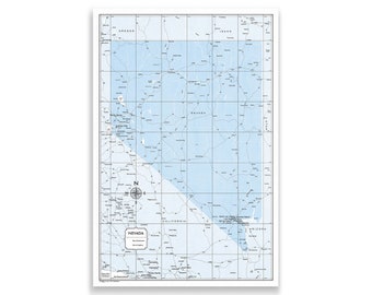 Push Pin Nevada Map (Pin Board) - Light Blue Color Splash