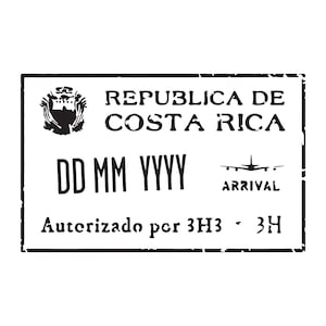 Costa Rica - Passport Stamp Decal
