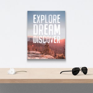 Explore Dream Discover Canvas Wall Art - Etsy