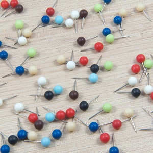 Punaises pour carte : assortiment varié - Fini mat