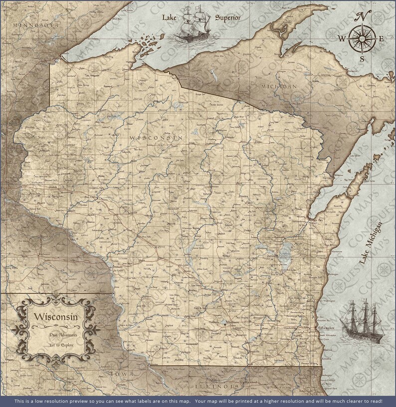 Wisconsin Map Pin Wisconsin Travel Push Pin State Map - Rustic Vintage Cork Pin Board ...