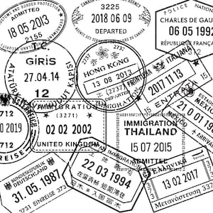 Passport Stamp Wall Decals image 4