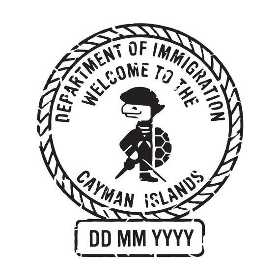 Cayman Island Passport Stamp Decal Etsy