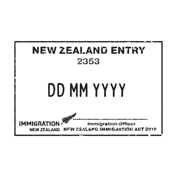 New Zealand Passport Stamp Decal Etsy