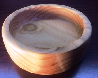 Cedar Bowl, cylinder shape, western red cedar