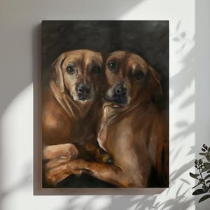 Custom Dog Oil Painting: Hand-Painted Pet Portrait on Canvas (12x16 in