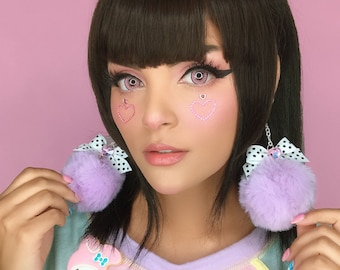 Poofball Dangle Earrings