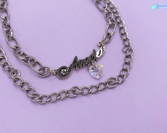 Gargantilla de cadena de ángel - Y2K egirl alt moda streetwear años 90