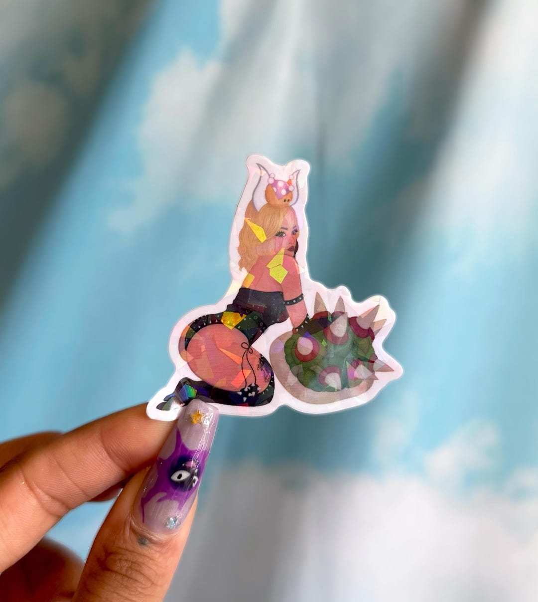 Bowsette Waterproof Sticker - Etsy