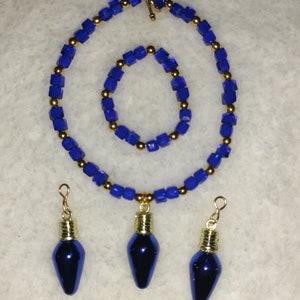 Christmas Doll Necklace, Bracelet and earrings*** set to fit American Girl Dolls or any 18inch similar sized doll