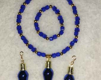 Christmas Doll Necklace, Bracelet and earrings*** set to fit American Girl Dolls or any 18inch similar sized doll