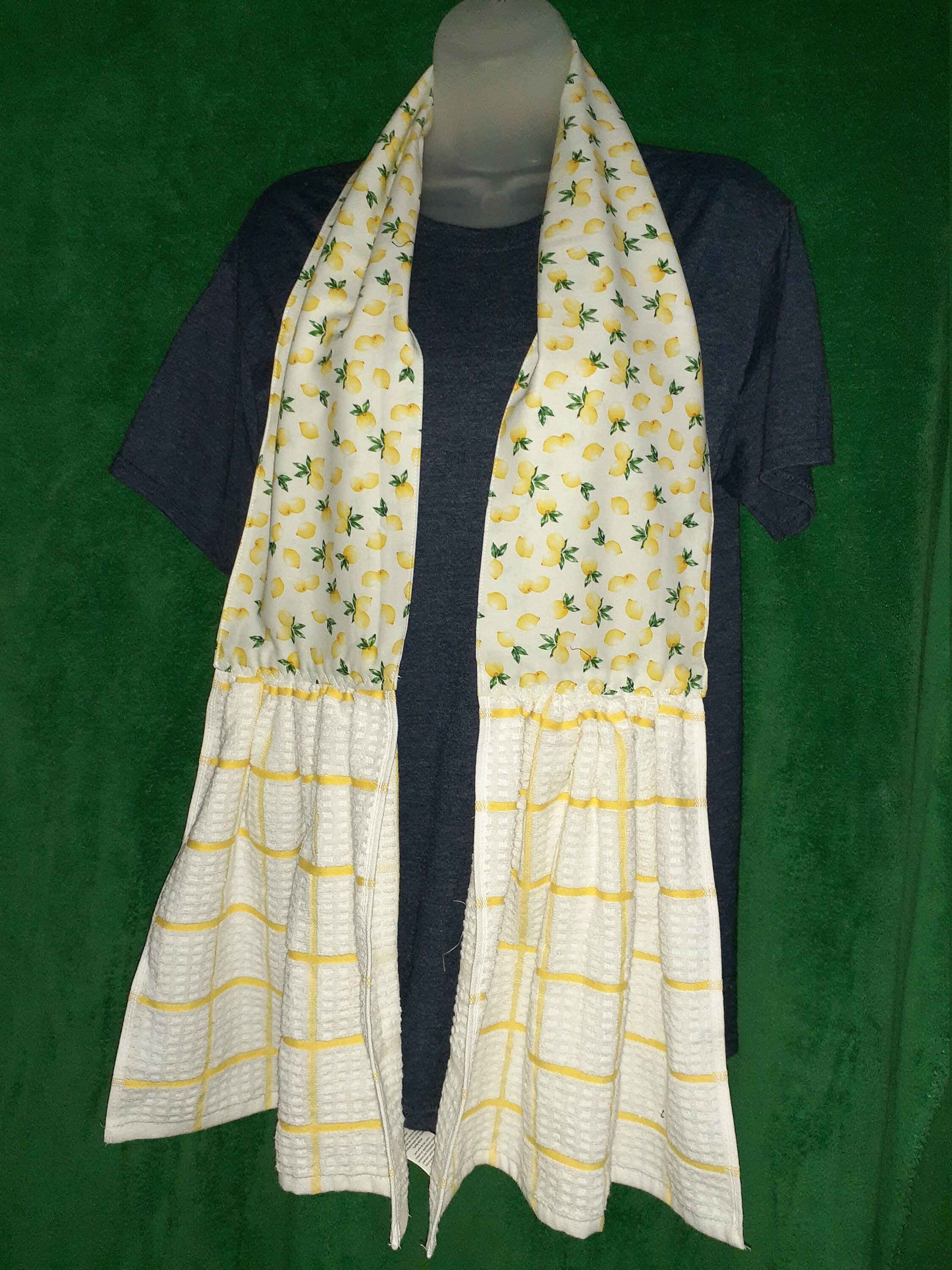 Toalla a rayas blancas/amarillas con toalla de cocina de tela | Etsy