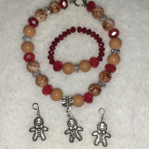 Christmas Doll Necklace, Bracelet and earrings*** set to fit American Girl Dolls or any 18inch similar sized doll