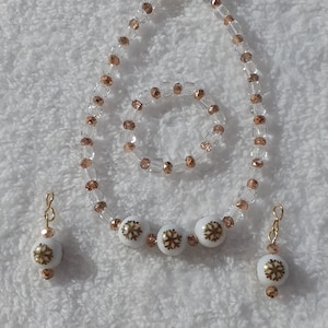 Christmas Doll Necklace, Bracelet and earrings*** set to fit American Girl Dolls or any 18inch similar sized doll