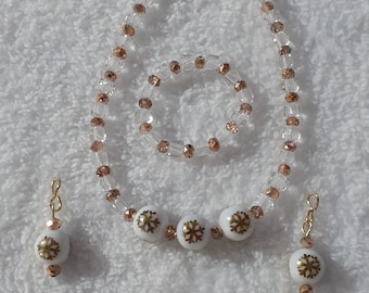 Christmas Doll Necklace, Bracelet and earrings*** set to fit American Girl Dolls or any 18inch similar sized doll
