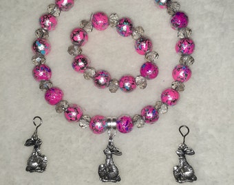 Collar, pulsera y aretes de muñeca de Pascua *** ajustados para adaptarse a American Girl Dolls o cualquier muñeca de tamaño similar de 18 pulgadas