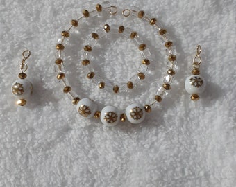 Christmas Doll Necklace, Bracelet and earrings*** set to fit American Girl Dolls or any 18inch similar sized doll
