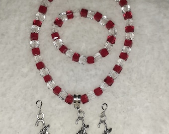 Christmas Doll Necklace, Bracelet and earrings*** set to fit American Girl Dolls or any 18inch similar sized doll