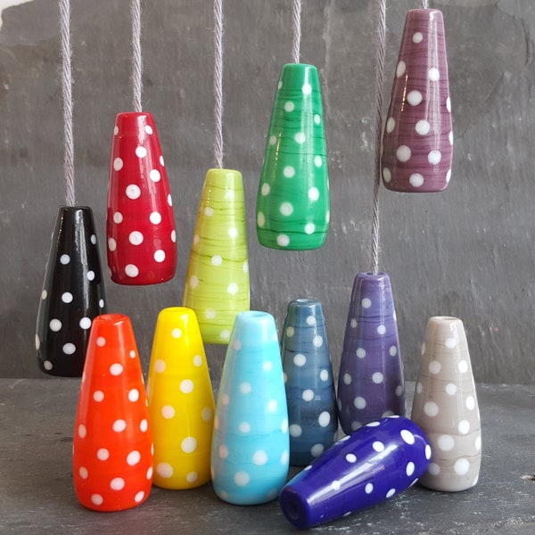 Spotty Glass Light Pull - Polka Dotty Collection - Fan Pull, Cord Pull