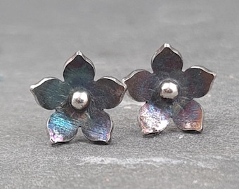 Little Blossom Stud Sterling Silver Earrings