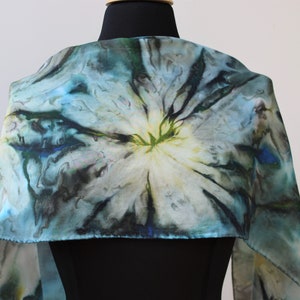 Hand painted silk scarf