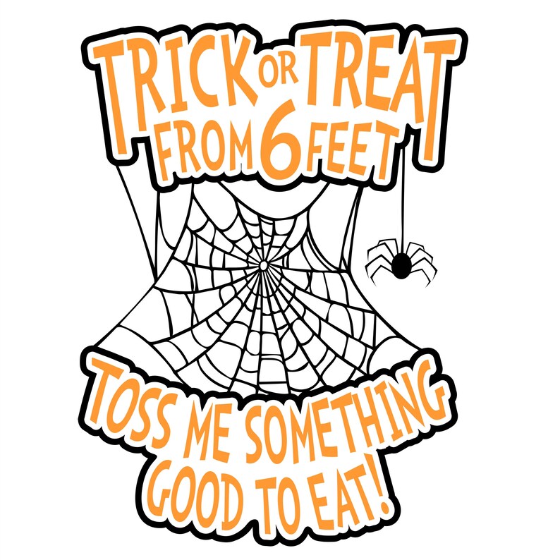 Download Quarantine Halloween Trick or Treat SVG EPS printed | Etsy