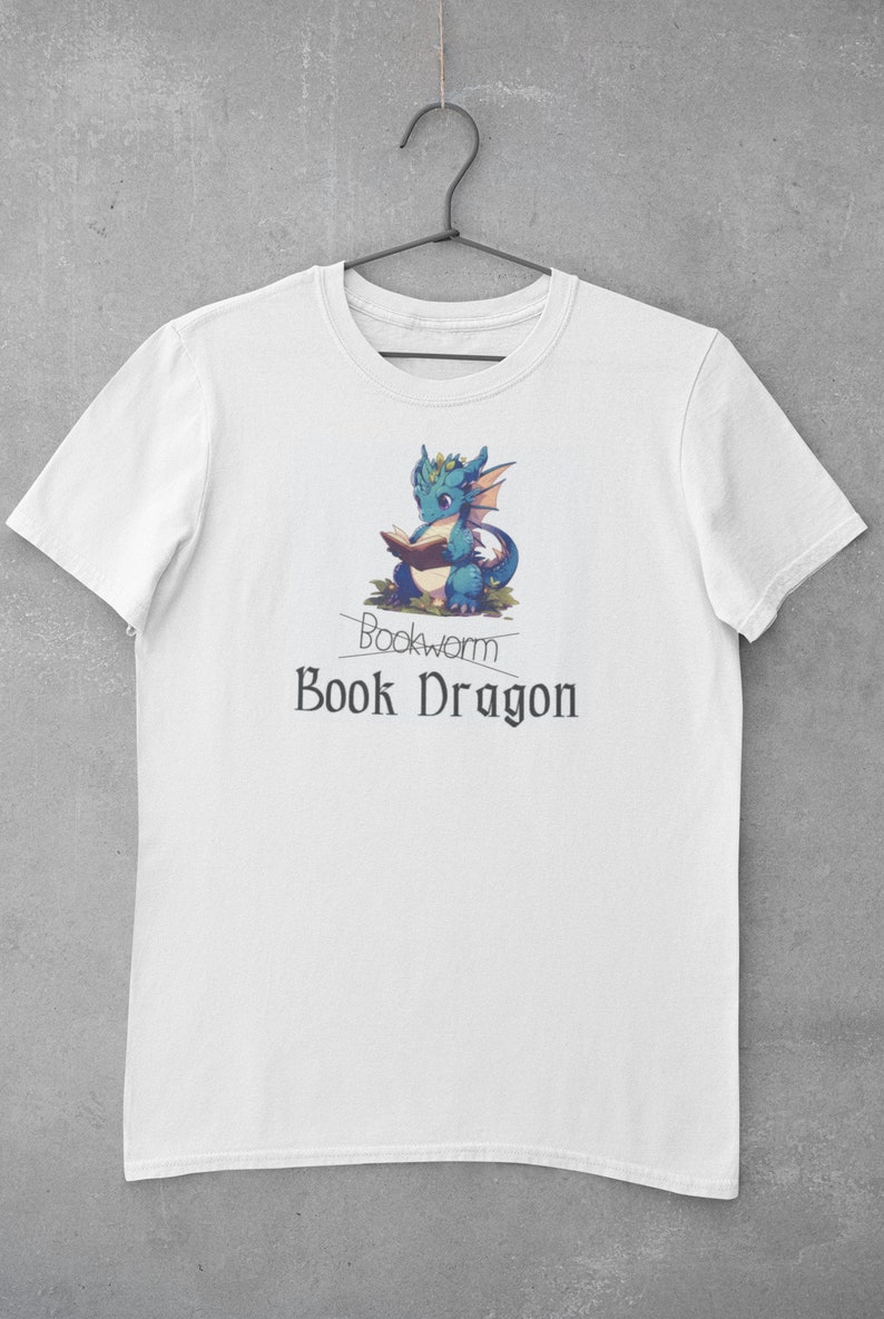 Book Dragon Tshirt Etsy