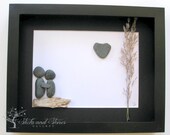 Pebble Art Couple's Gift - Unique Couple's Christmas Gift - Personalized Engagement Gift - Pebble Art COUPLE'S Gift - Wedding Gift
