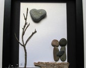 Pebble Art Couple's Gift - Unique Couple's Gift - Personalized Engagement Gift - Personalized COUPLE Gift - Wedding Gift