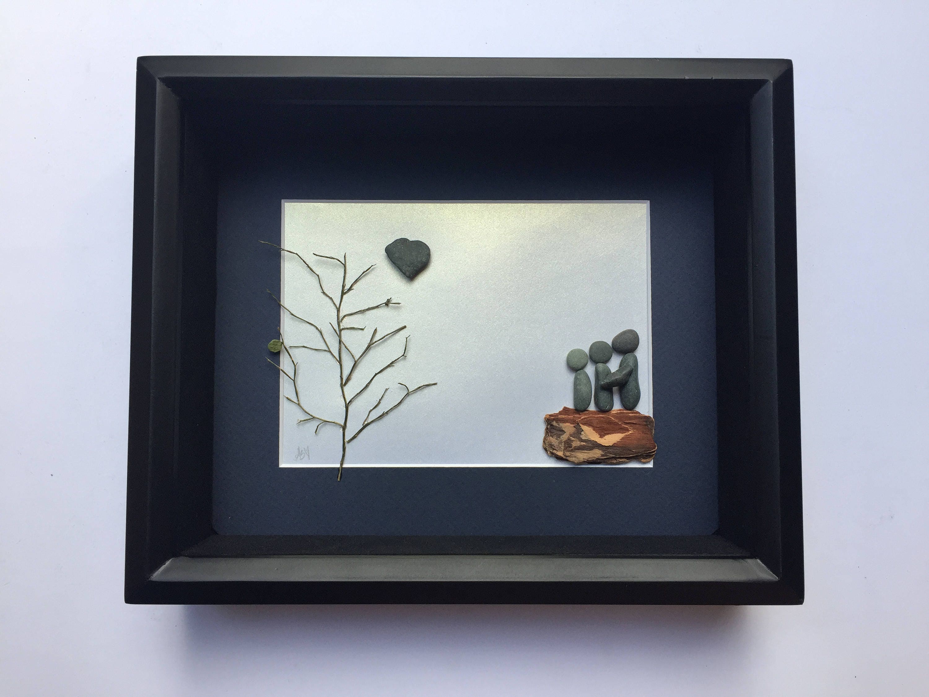 Pebble Art Gift for Family Personalized Family Portrait | Etsy